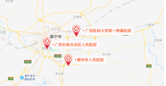 广西试管婴儿医院地图