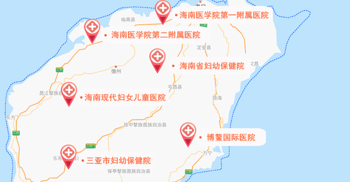 海南试管婴儿医院地图